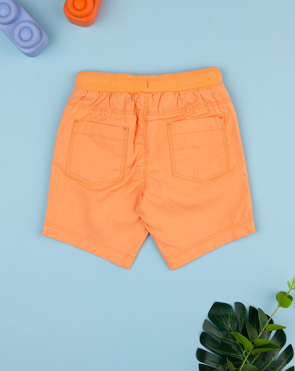 Shorts bimbo arancioni tasconi