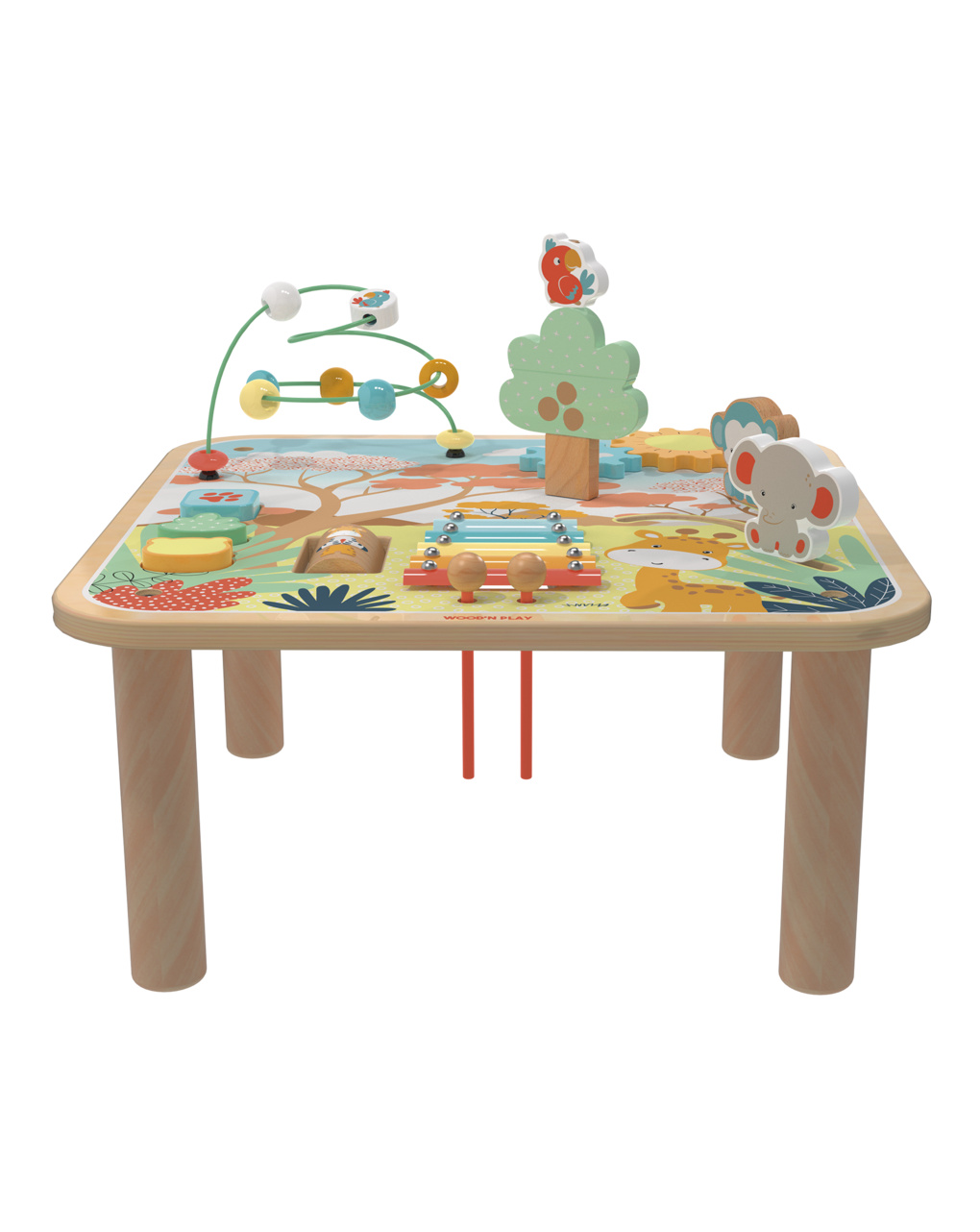 Tavolino multiattività savana in legno - 18m+ - wood " n" play