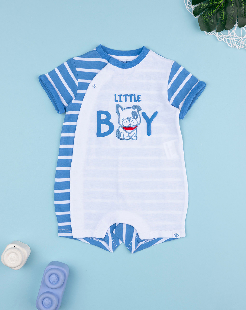 Tutina bimbo bianco/blu little boy