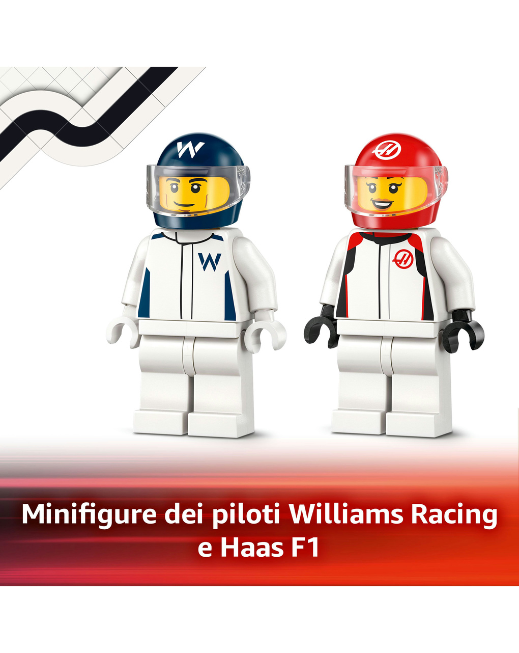 Williams racing e haas f1 – 60464 – lego city