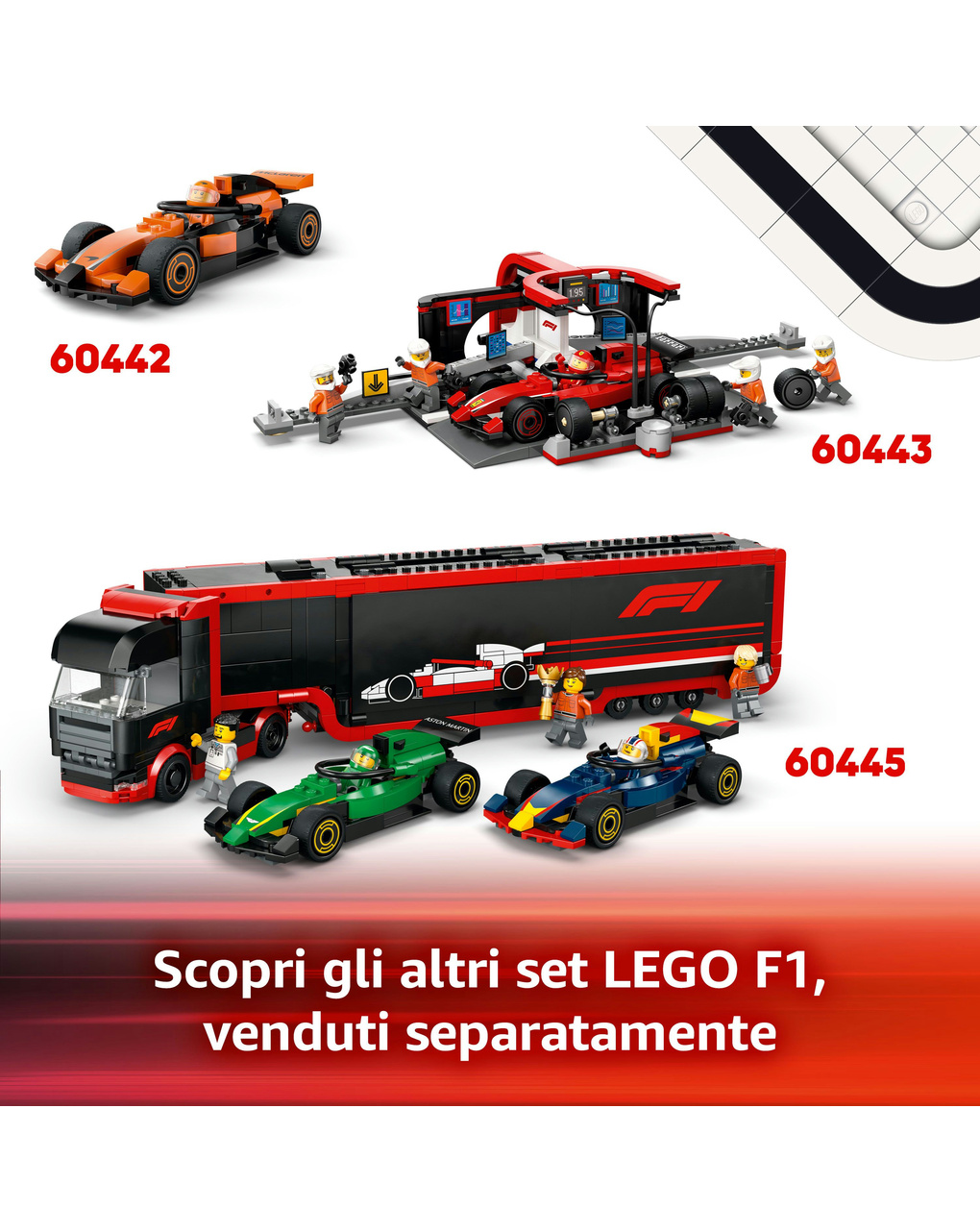 Williams racing e haas f1 – 60464 – lego city