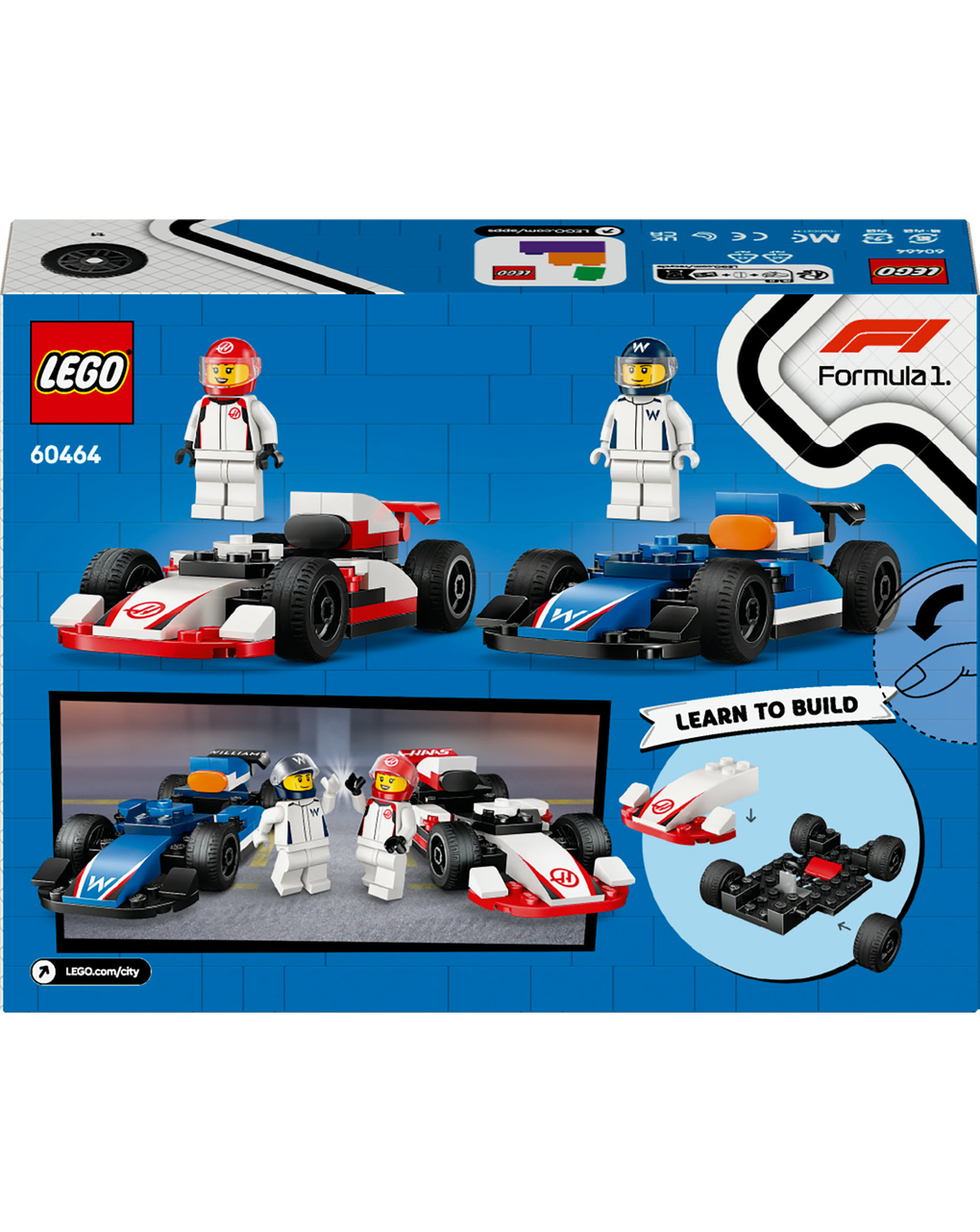 Williams racing e haas f1 – 60464 – lego city