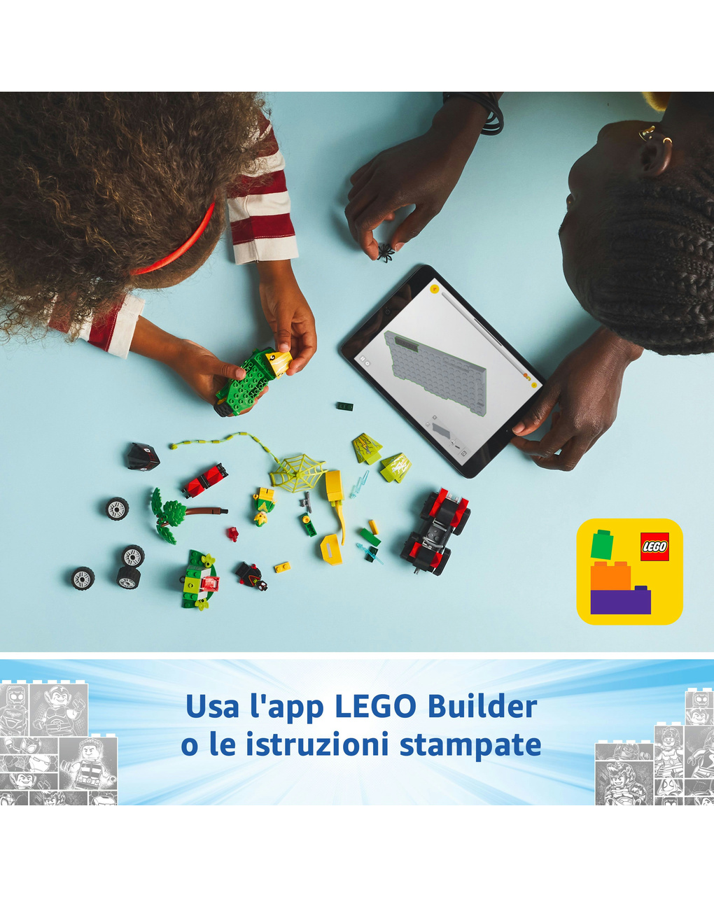 Inseguimento sui dino-veicoli di spin ed electro – 11198 – lego spidey e i suoi fantastici amici