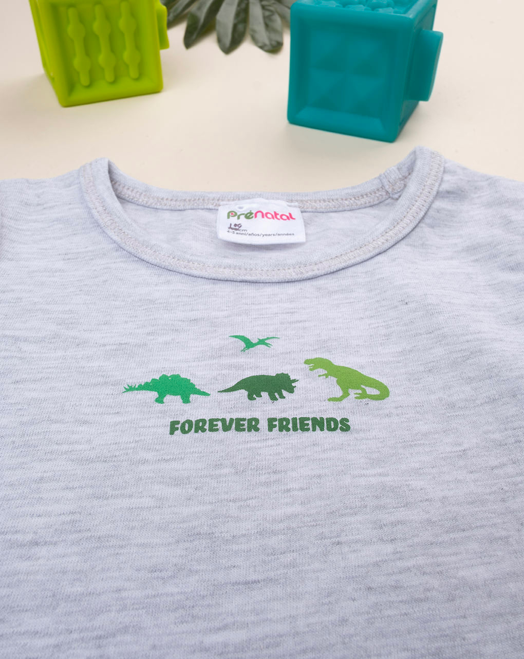 Canotta bimbo grigia dinosauri