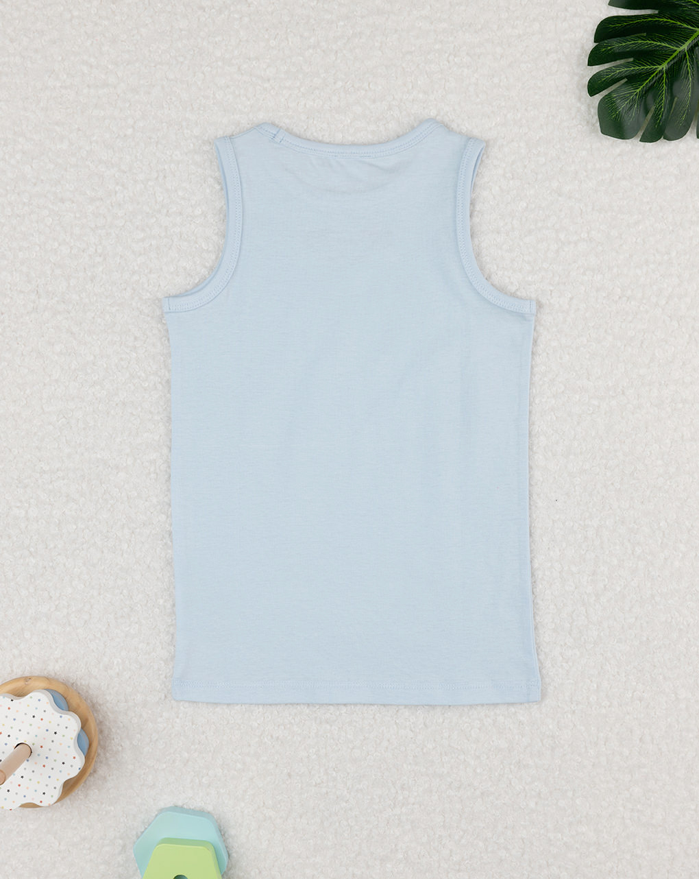 Canotta bimbo azzurra savana oeko-tex