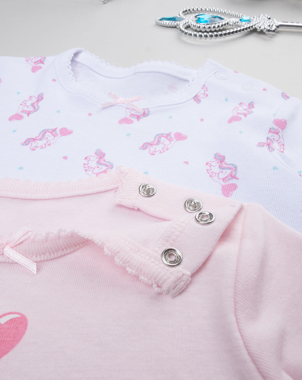 Pack 2 body bimba unicorno organic cotton