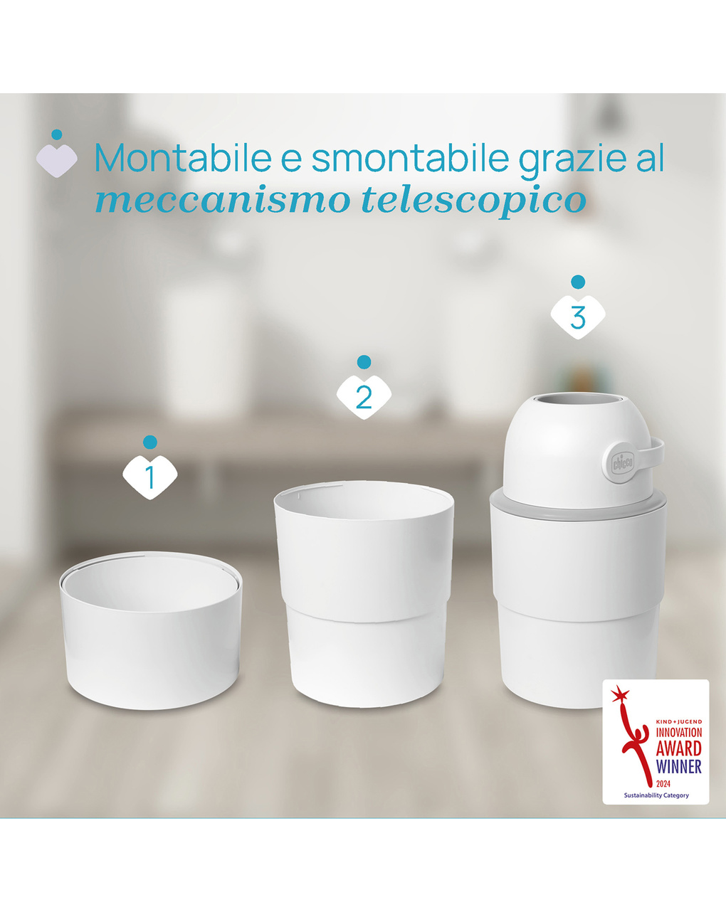 Odour off mangiapannolini telescopico - chicco