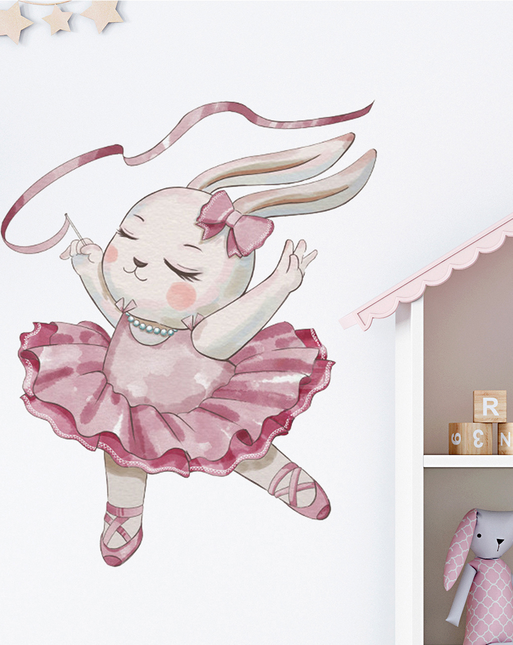 Adesivo decorativo da parete - ballerina bunny - autoadesivo - sipo