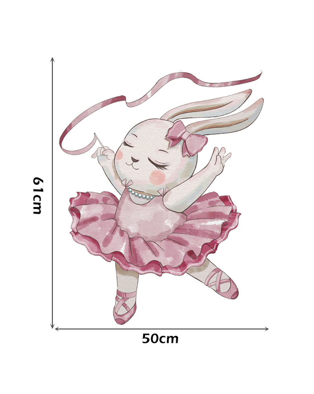 Adesivo decorativo da parete - ballerina bunny - autoadesivo - sipo