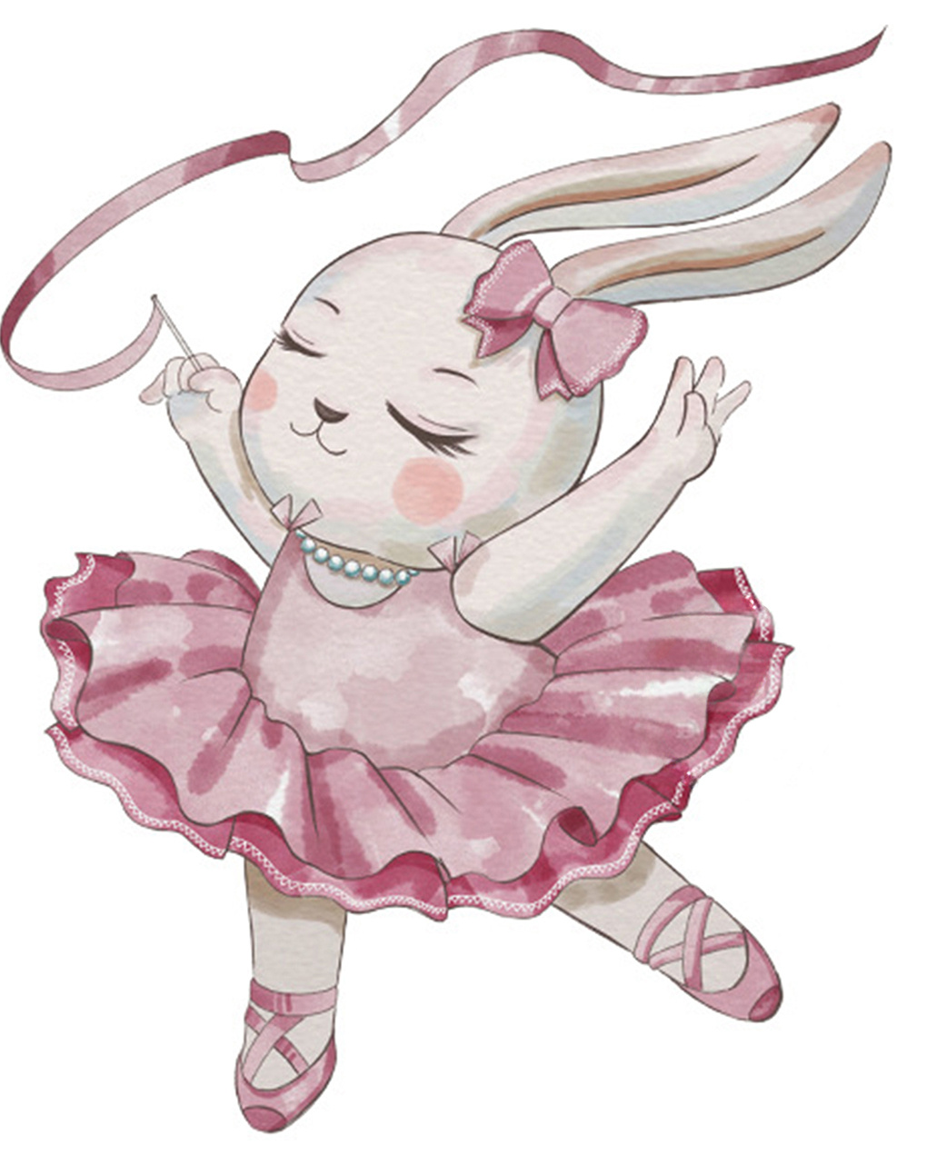 Adesivo decorativo da parete - ballerina bunny - autoadesivo - sipo