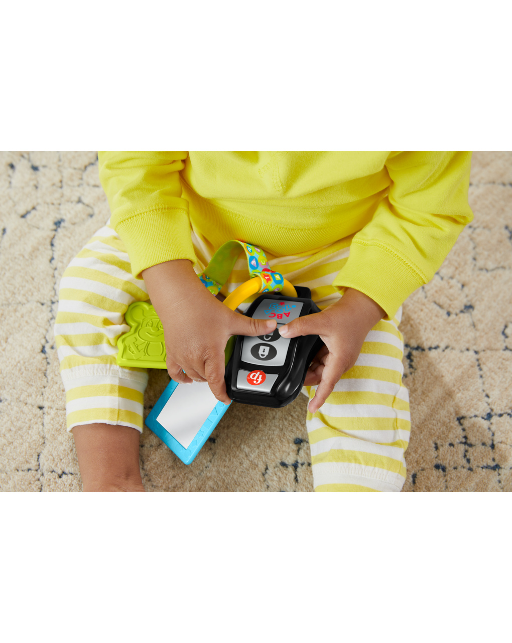 Fisher-price - il mio primo portachiavi, giocattolo musicale con dentaruolo e specchio