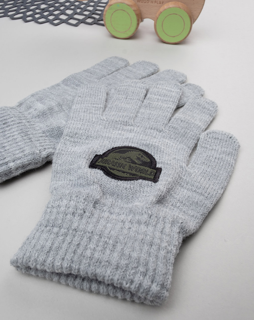 Guanti grigi bambino jurassic world