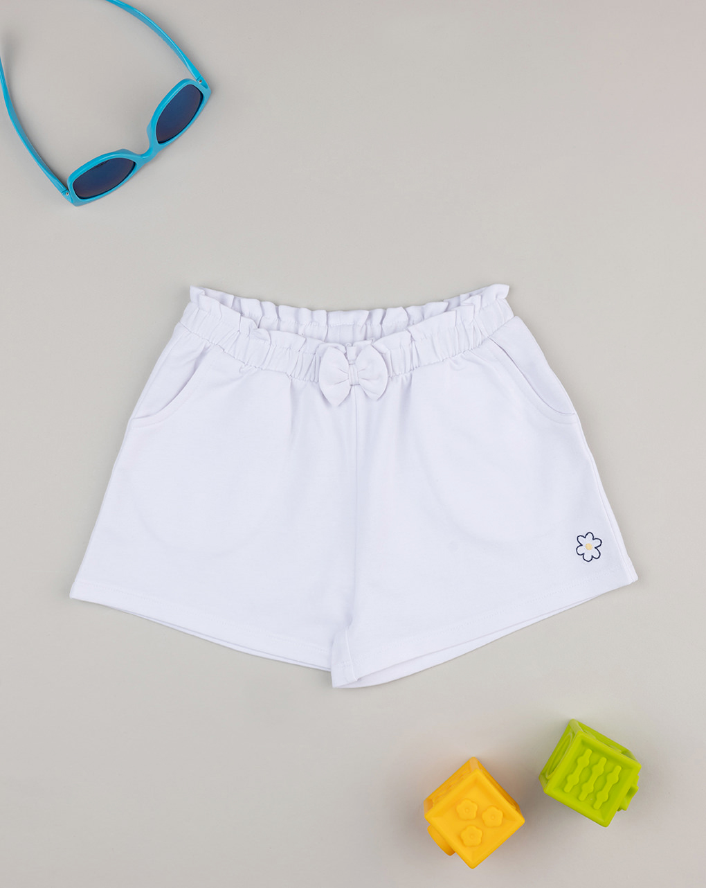 Shorts bianco bimba