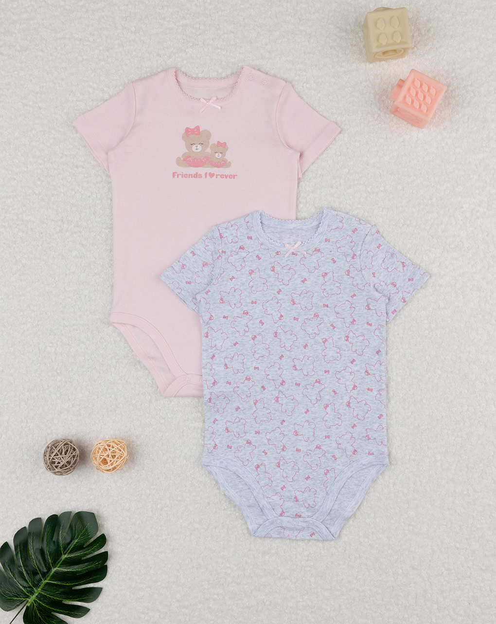 Pack 2 body bimba roda/grigio orsi