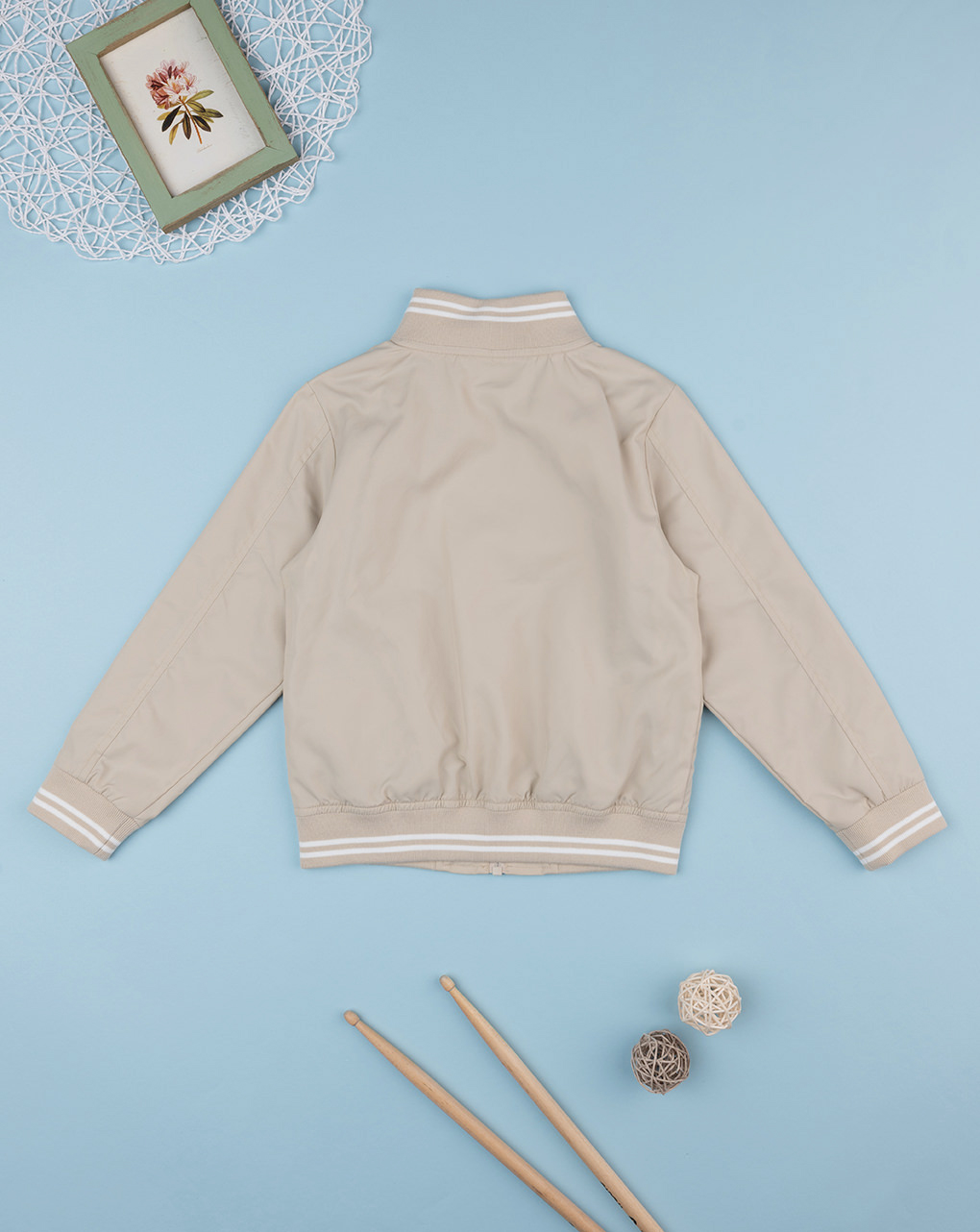Giacca nylon bimbo beige