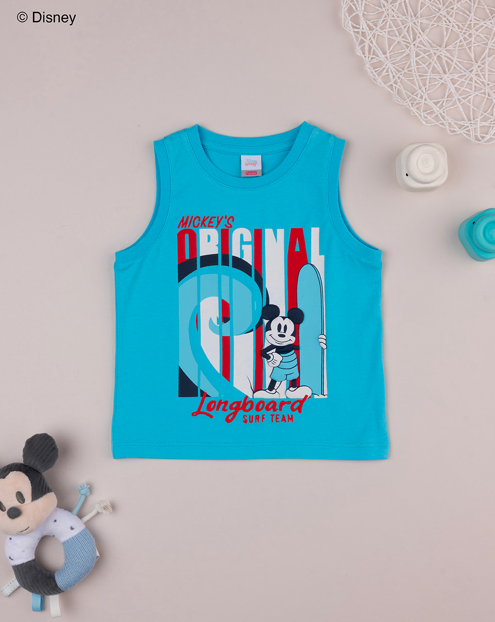 Canotta bimbo azzurra organic cotton