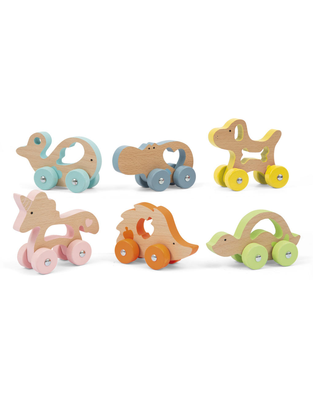 Animaletti su ruote assortiti -12m+ - wood "n" play