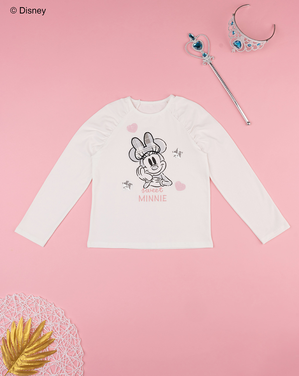 T-shirt bimba bianca stampata