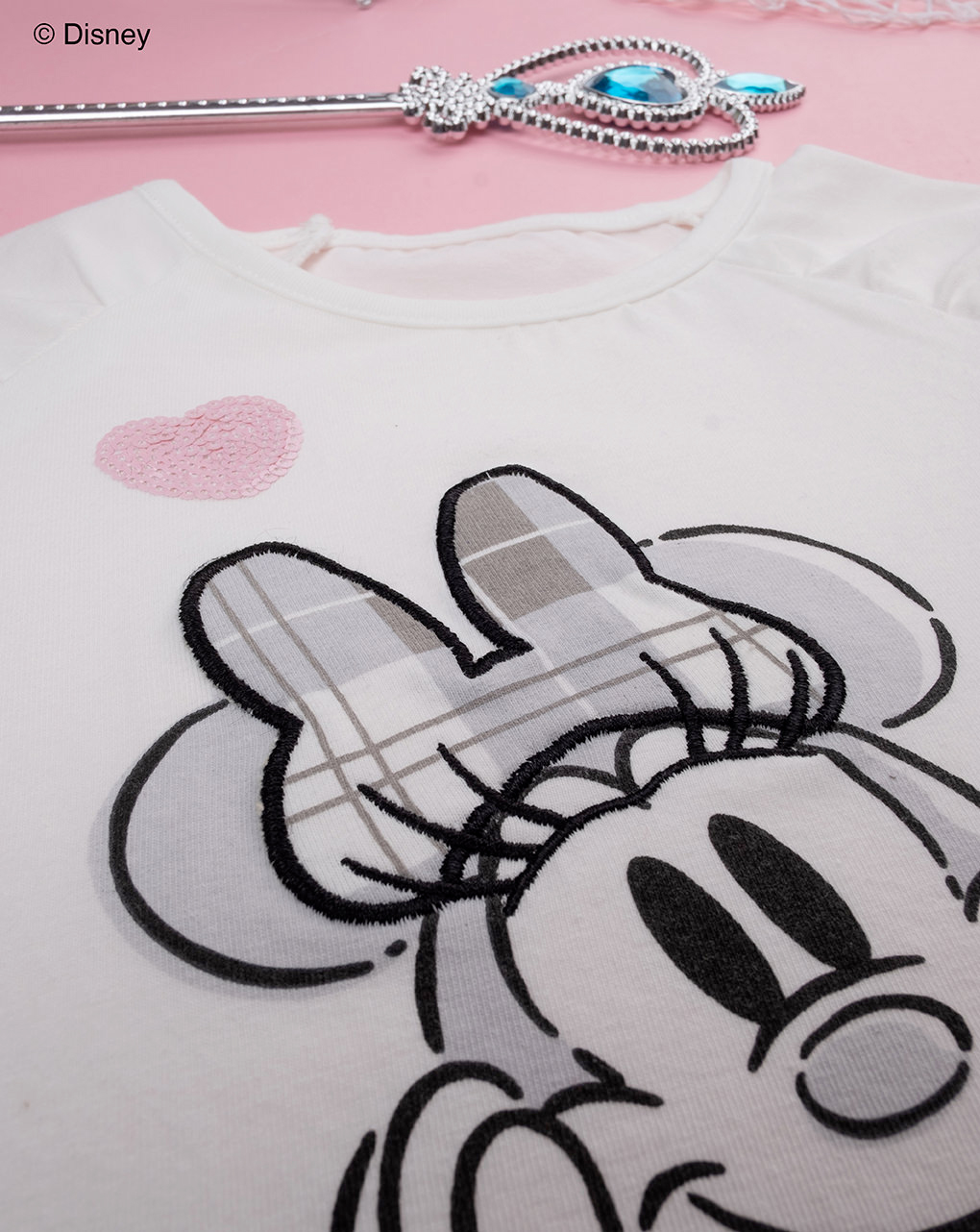 T-shirt bimba bianca stampata