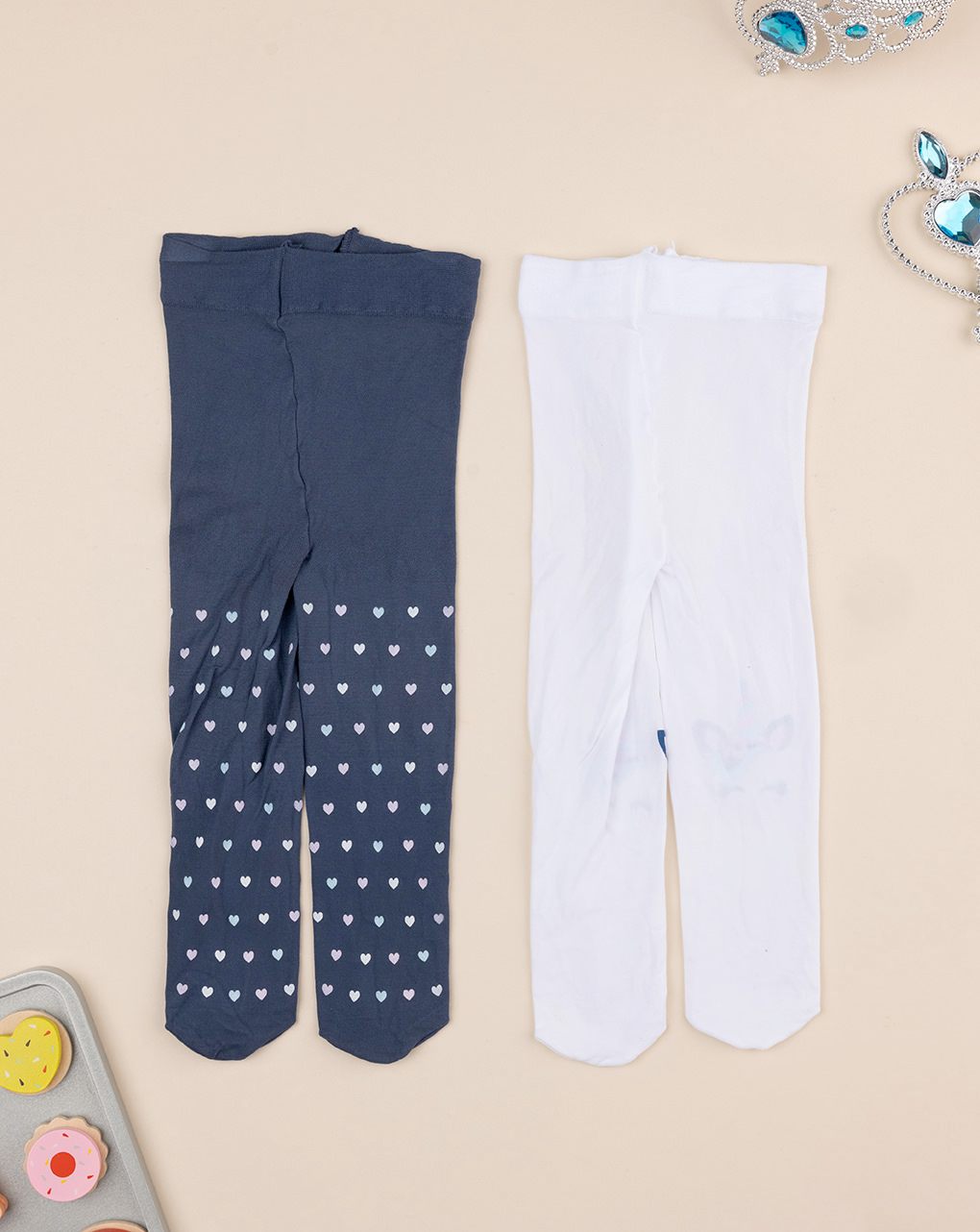 Pack 2 collant microfibra bimba unicorno