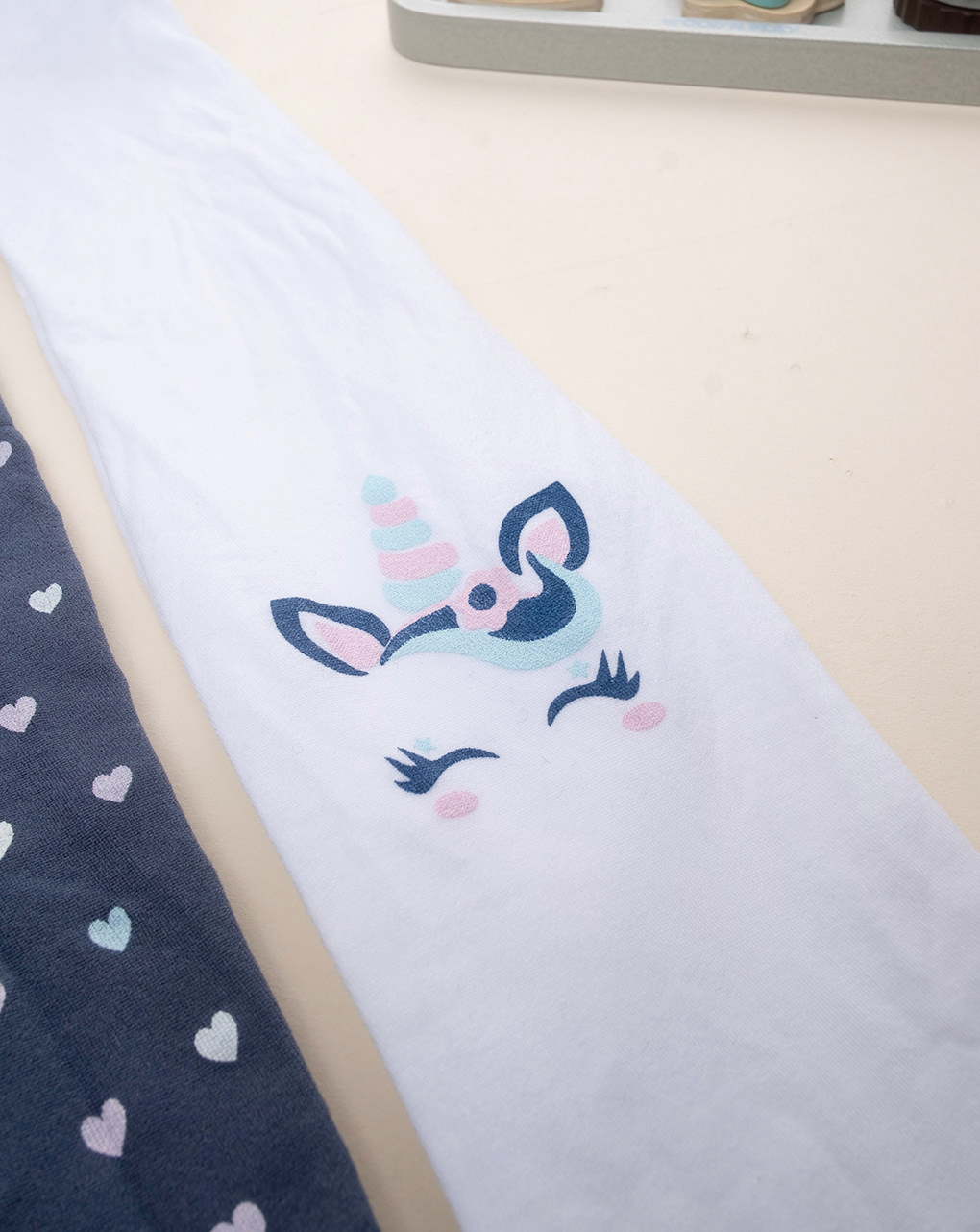 Pack 2 collant microfibra bimba unicorno