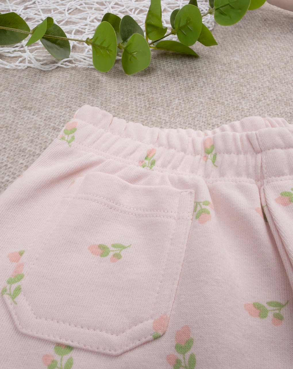 Short bimba rosa tulipani allover