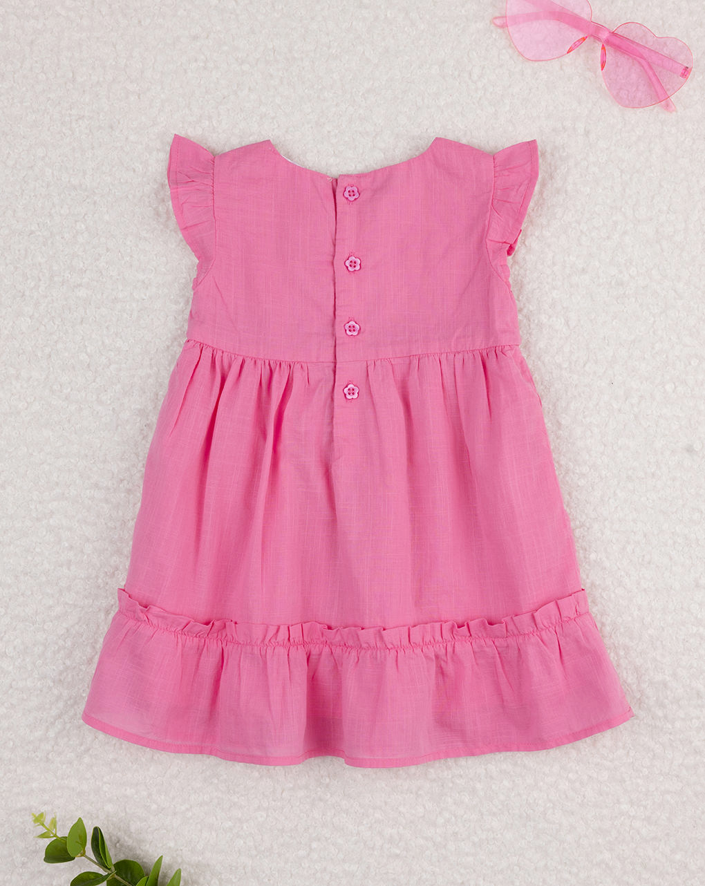 Abito bimba rosa a balze