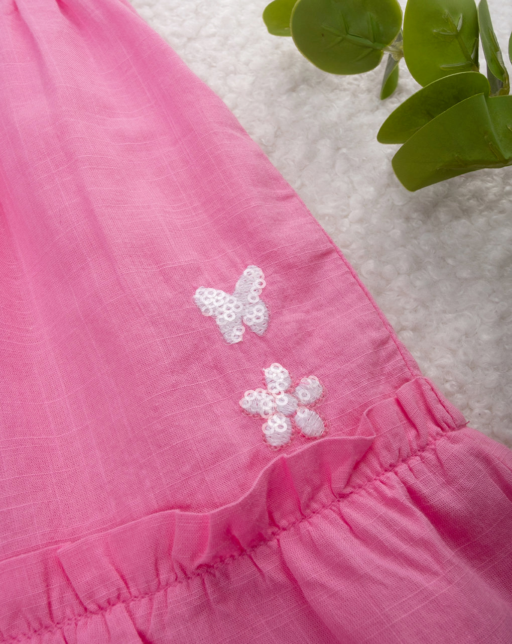 Abito bimba rosa a balze