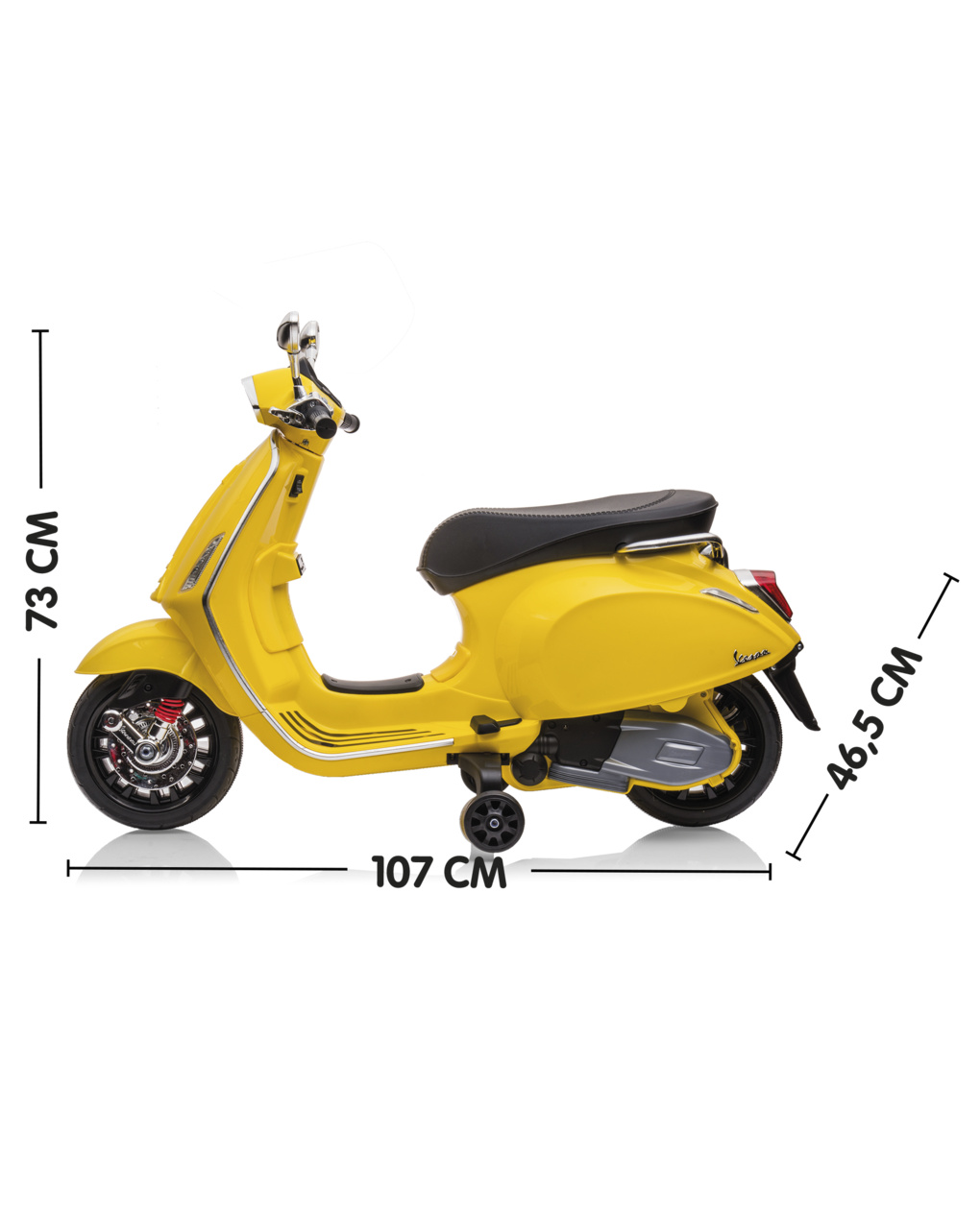Vespa elettrica per bambini piaggio 12v – giallo sole