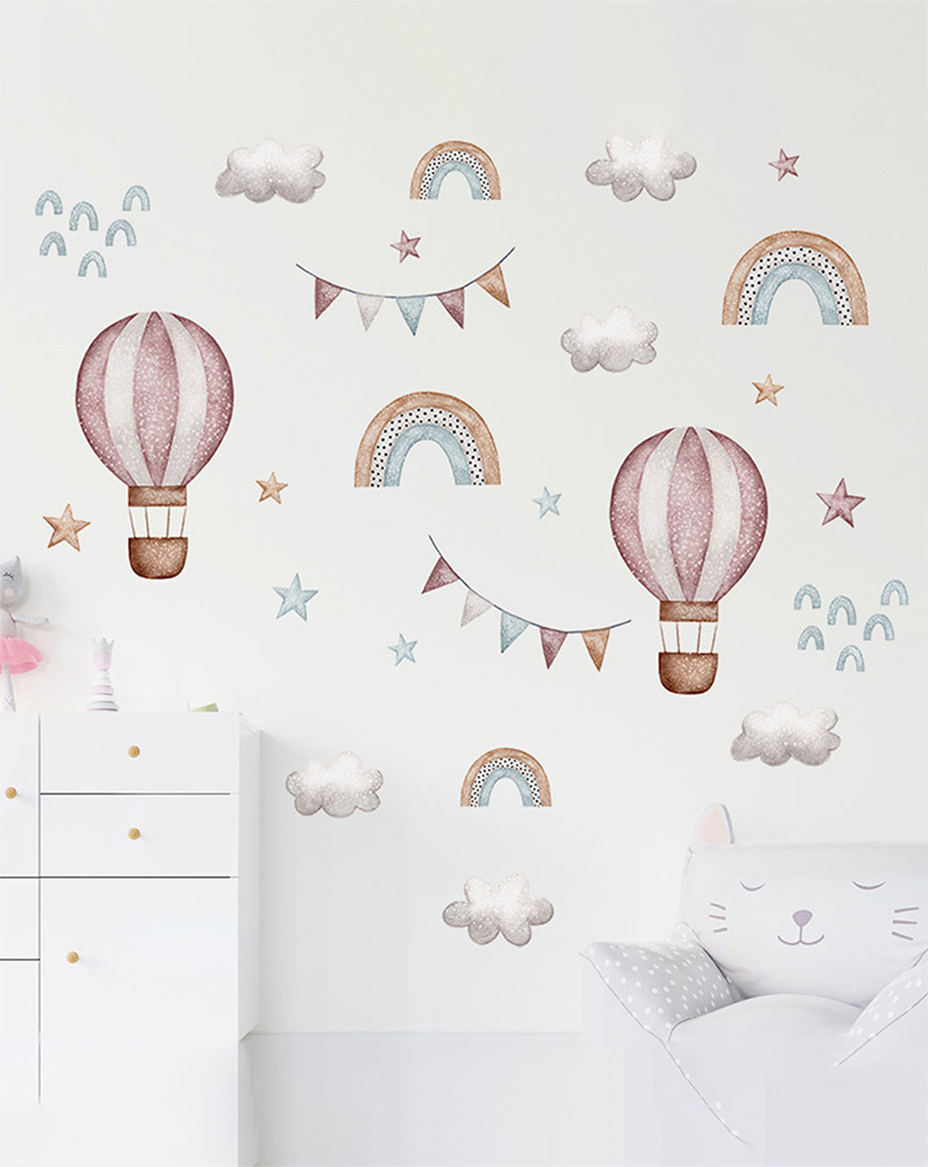 Adesivo decorativo da parete - palloncini -  autoadesivo - sipo