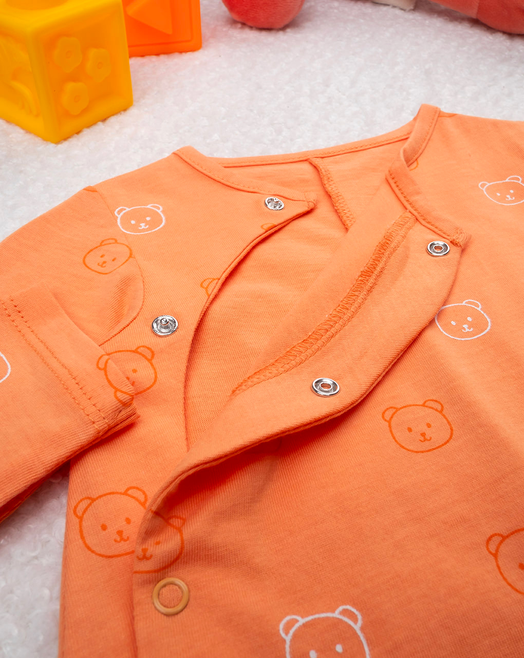 Tutina bimbo arancione orsetti allover