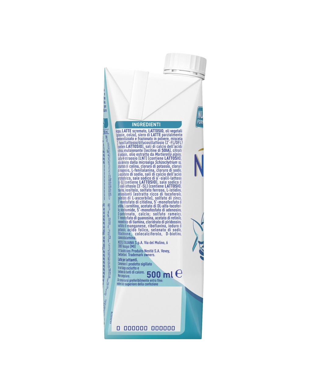 Nidina optipro 1 dalla nascita latte per lattanti in formato liquido brick da 500ml - nestlé