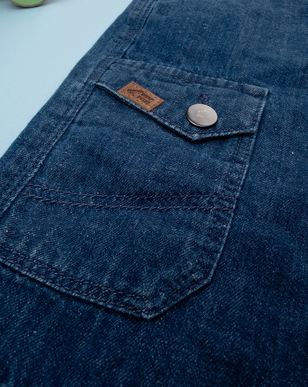 Bermuda bimbo blu denim con tasche