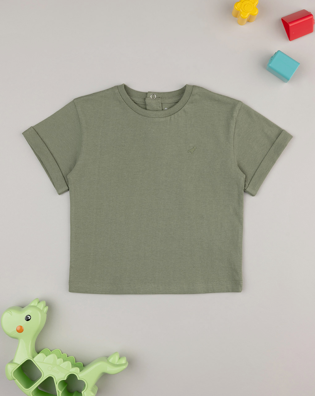 T-shirt bimbo verde basic