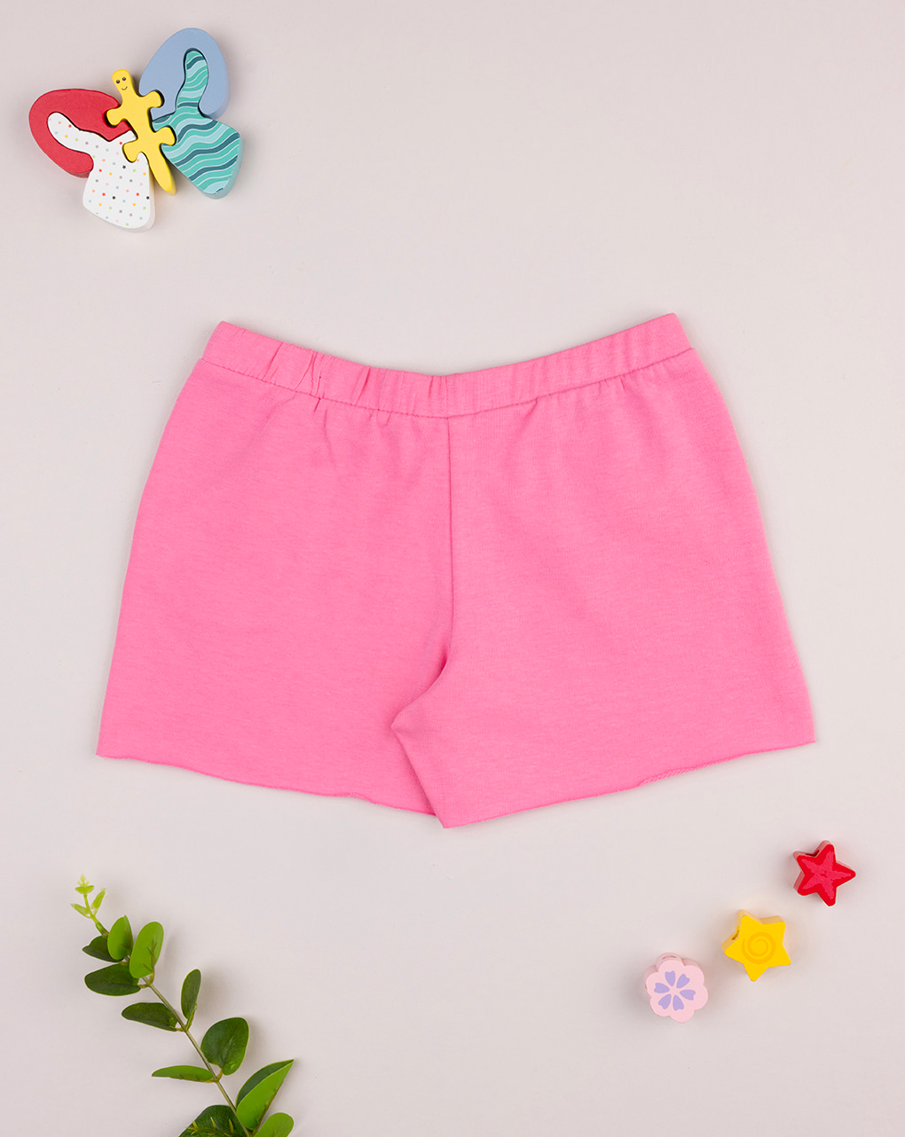 Short bimba rosa farfalle