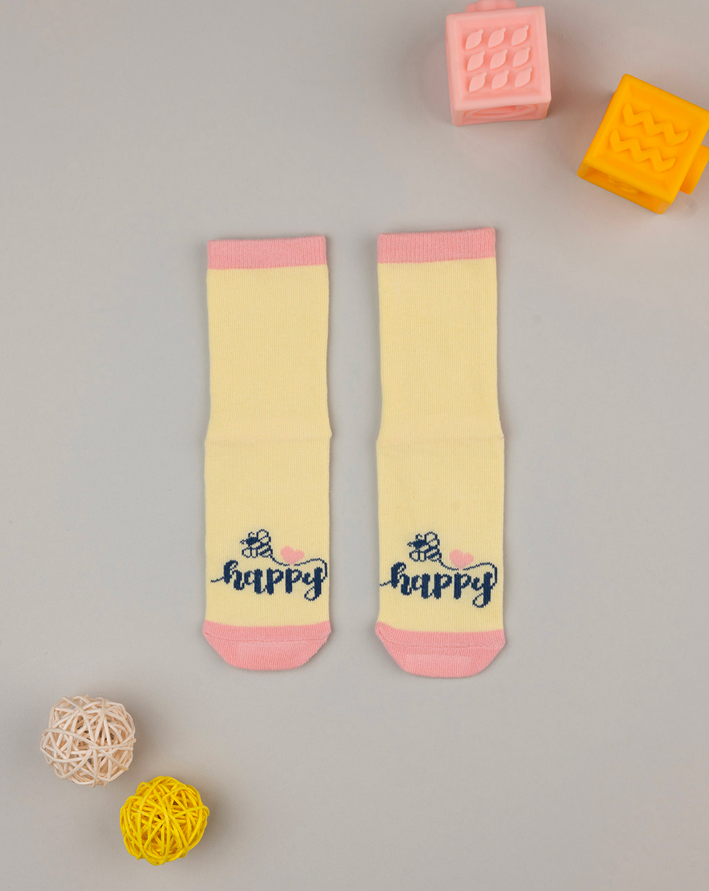 Antiscivolo bimba gialli "happy"