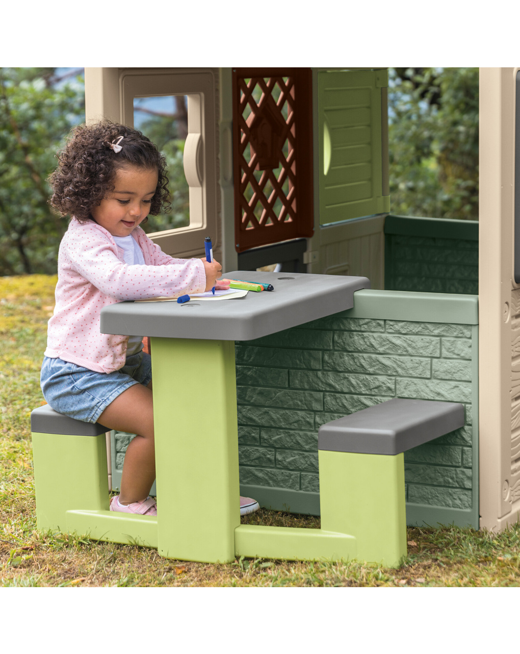 Smoby life tavolo da pic nic - accessori casette - 2+