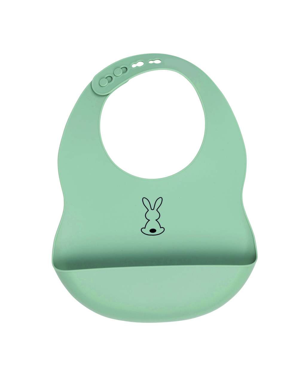 Bavaglino in silicone morbido verde