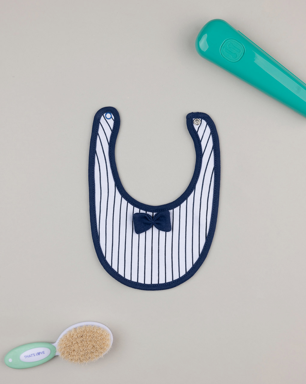 Bavaglino bimbo blu papillon