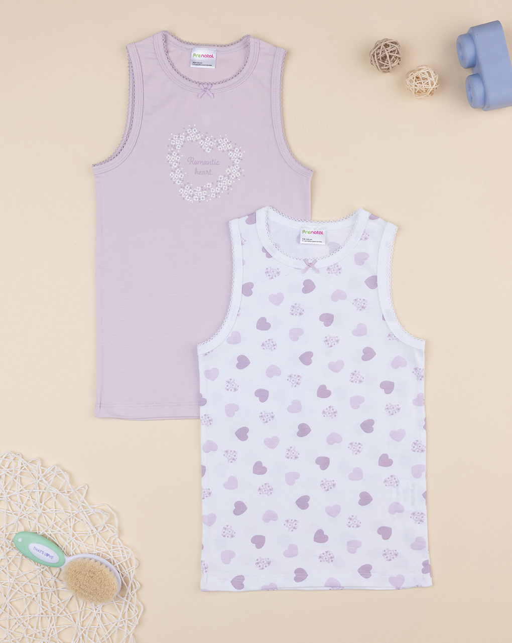 Pack 2 canotte lilla bimba