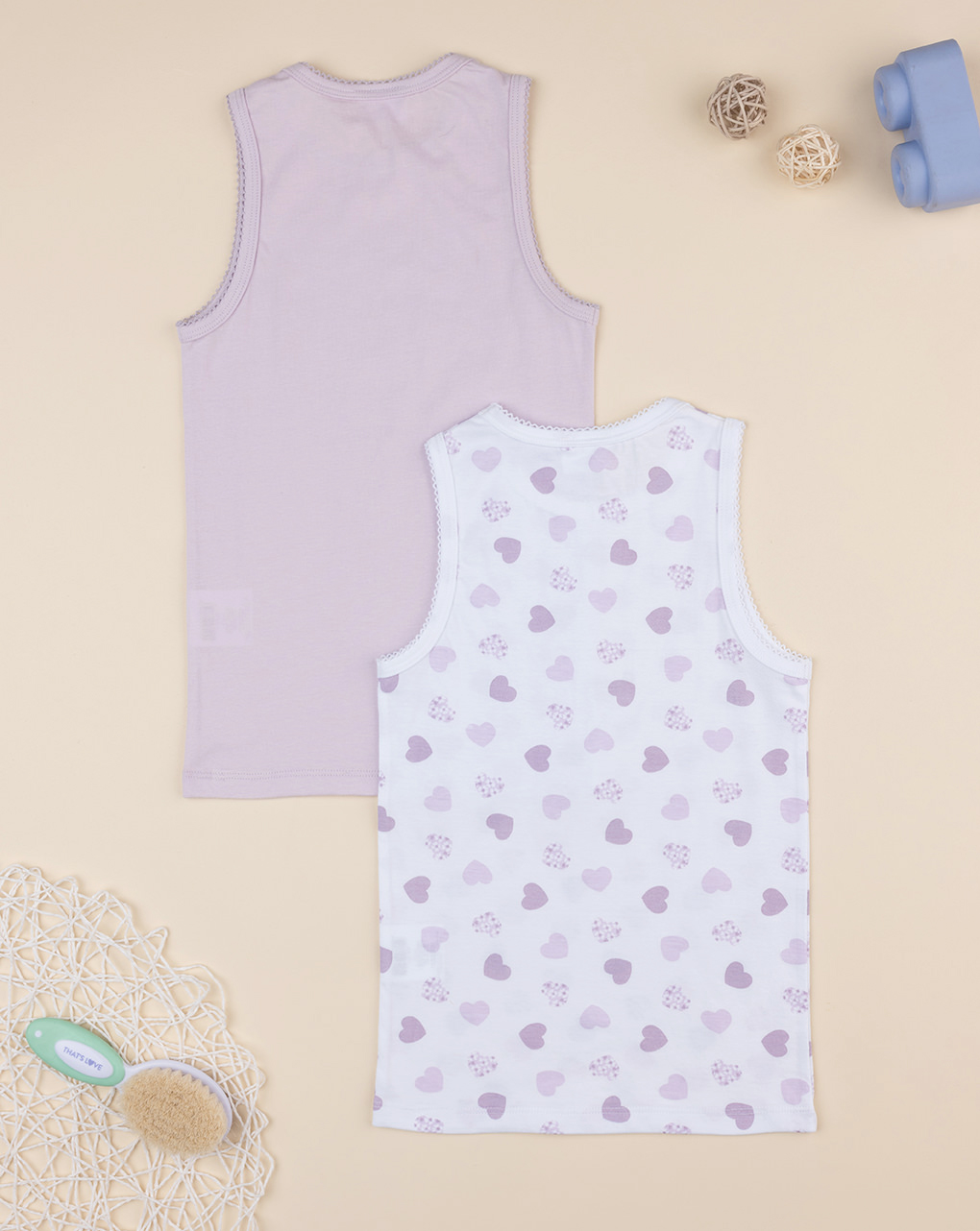 Pack 2 canotte lilla bimba