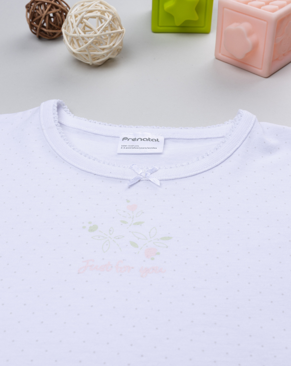 Magli intima bambina bianca con stampa