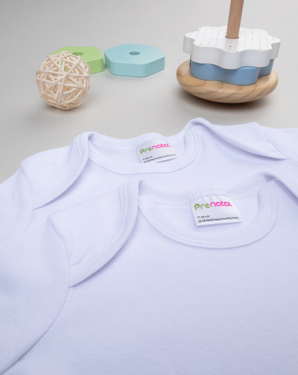 Pack 2 body bianchi scollo americano