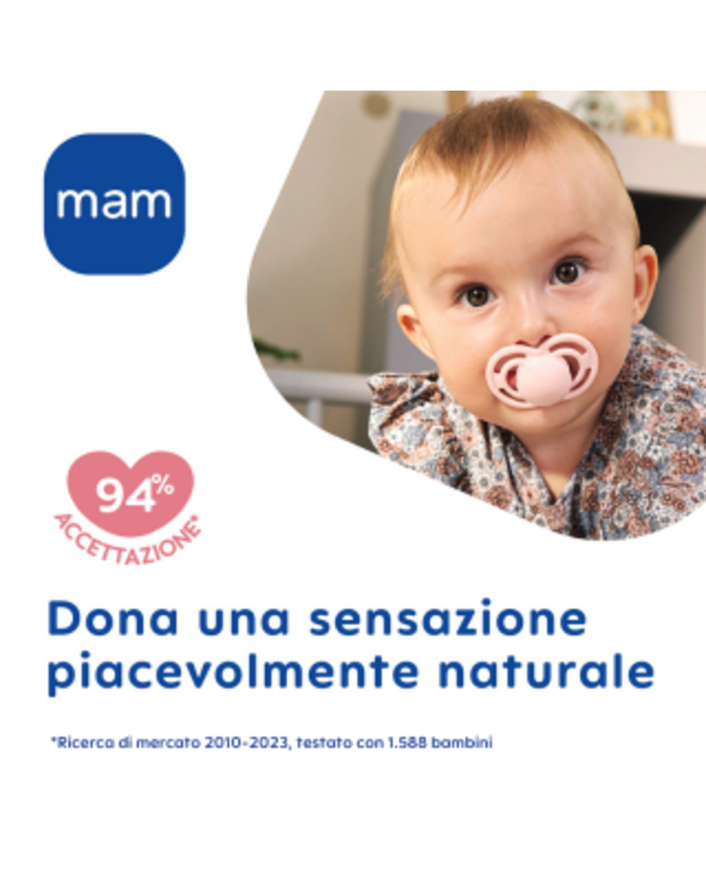Succhietto perfect confezione doppia 6+ mesi - con porta ciuccio - neutro - mam
