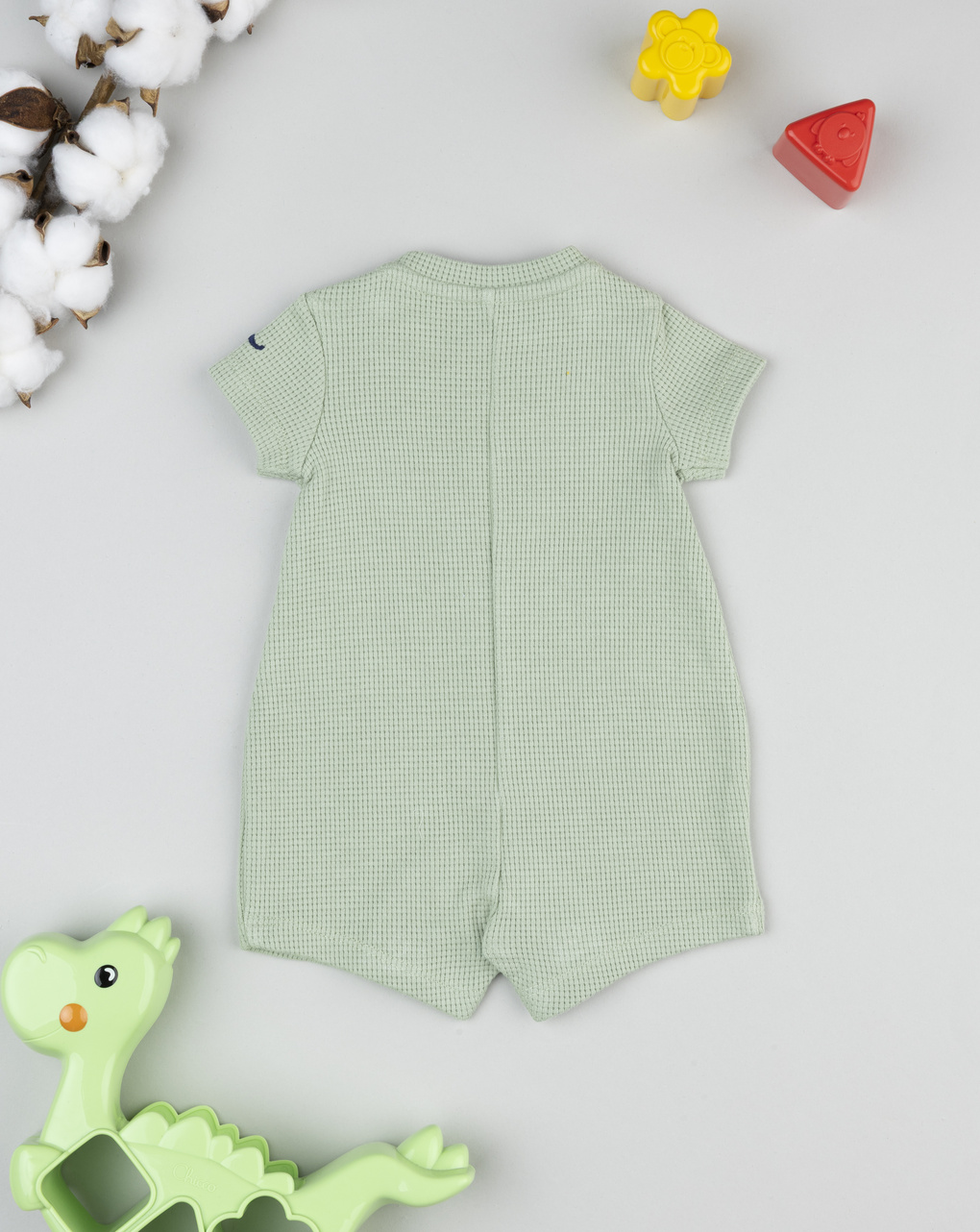 Tutina corta neonato waffle dinosauri