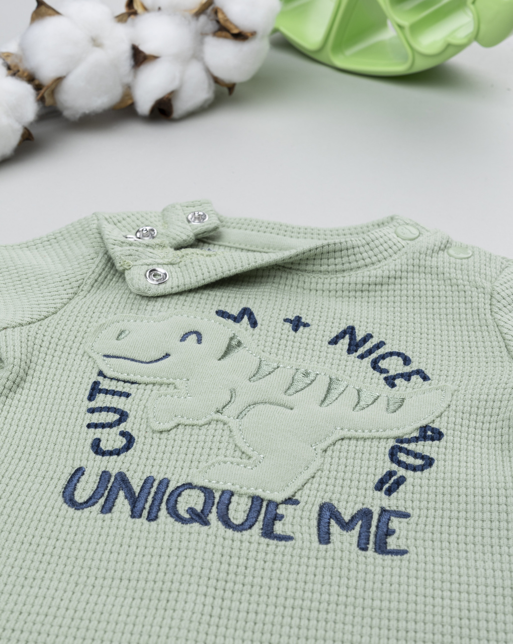 Tutina corta neonato waffle dinosauri