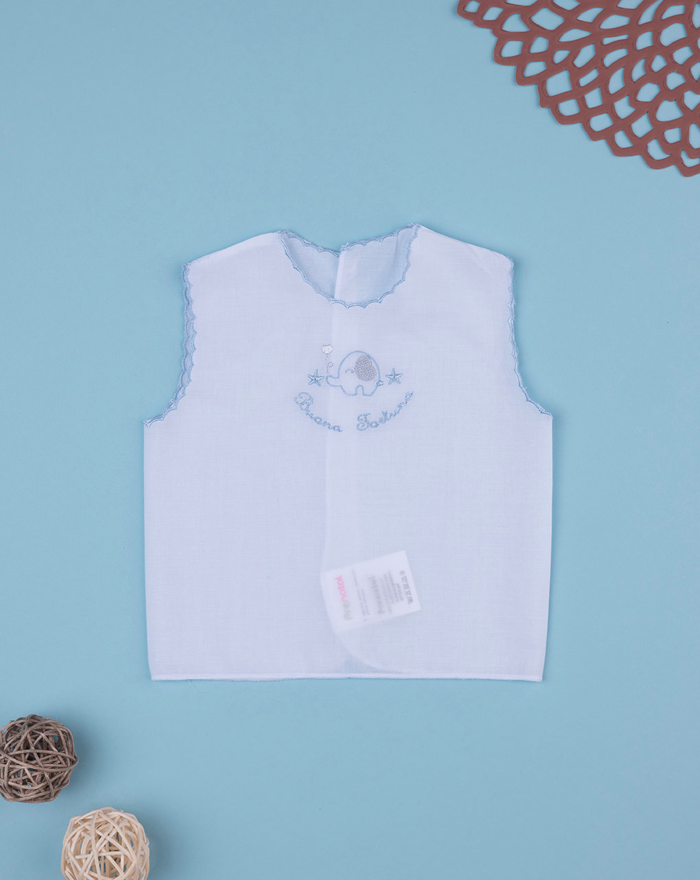 Camicino della fortuna neonato azzurro