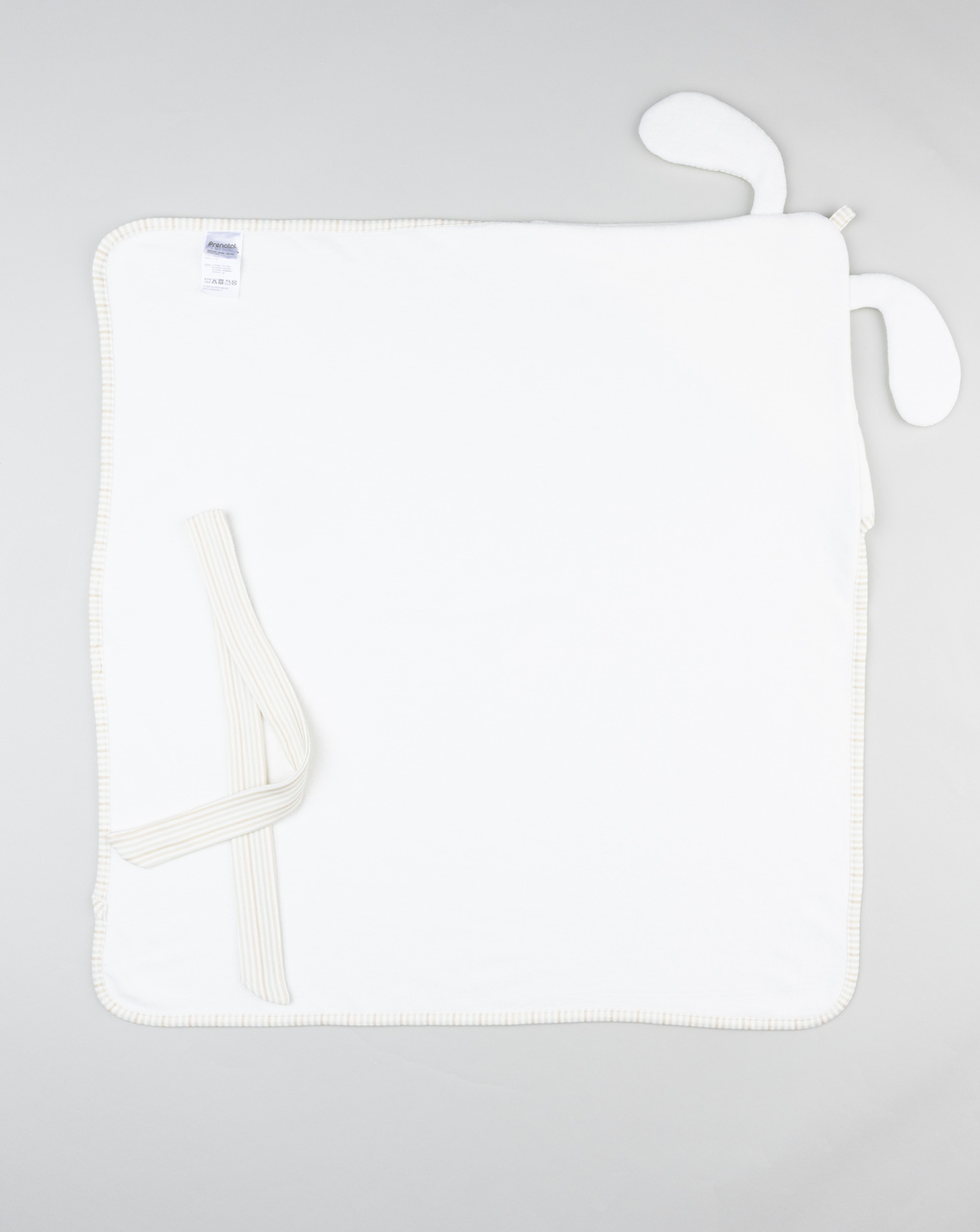 Quadrato spugna bianco bimbo coniglietto