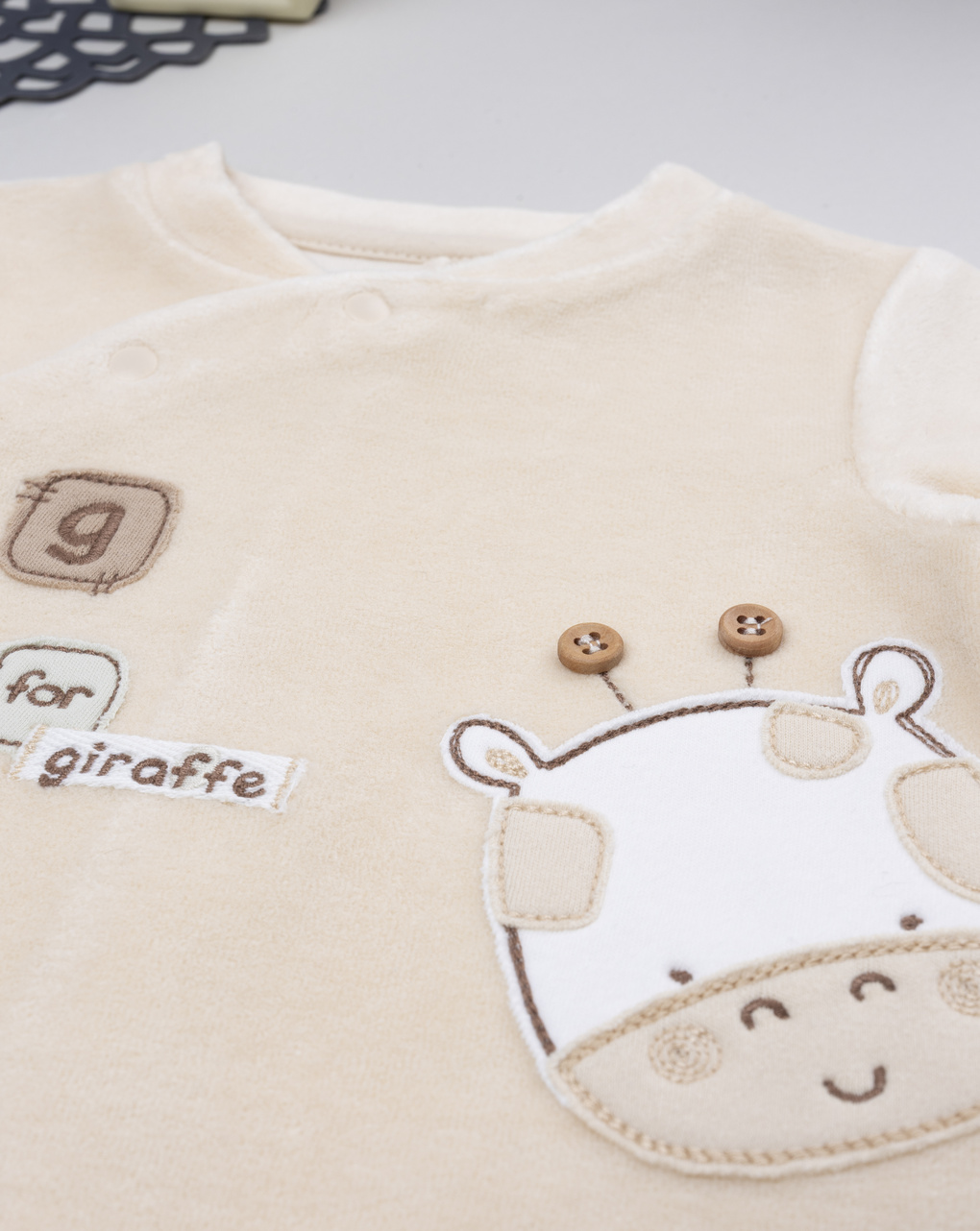 Tutina bimbo beige giraffa/leone