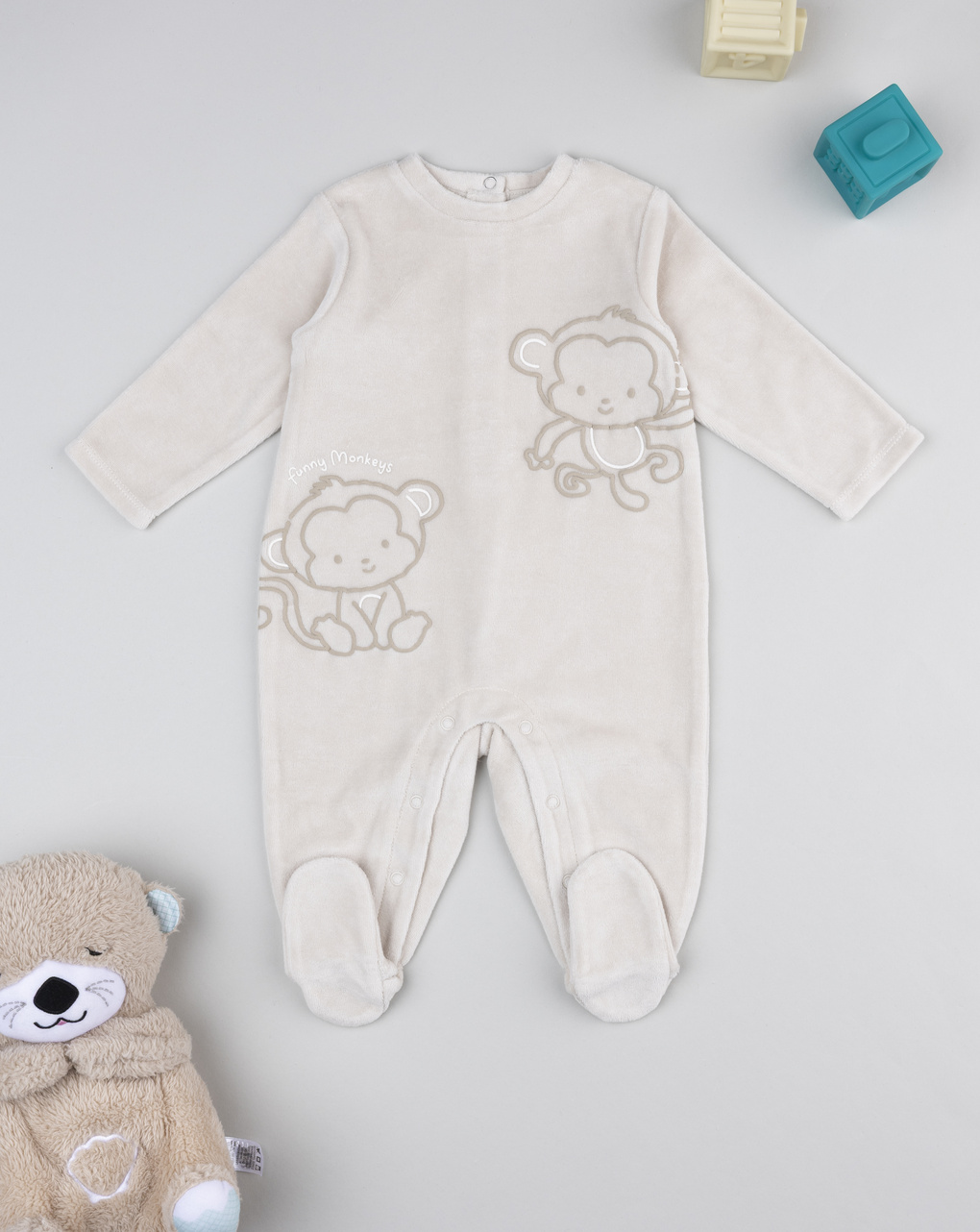 Tutina bimbo marrone scimmiette